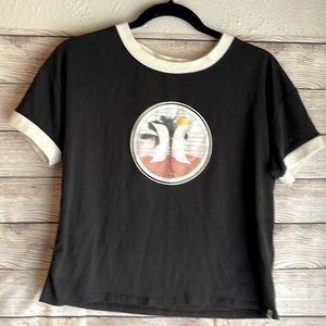 Black Hurley white trim shirt